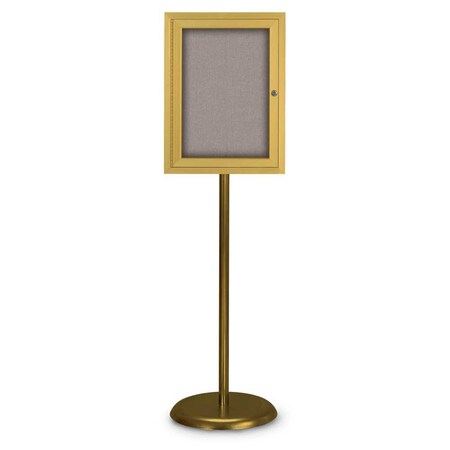 United Visual Products Corkboard, Double Door, Radius Frame, 60x36", Satin/Black UV7004-SATIN-BLACK